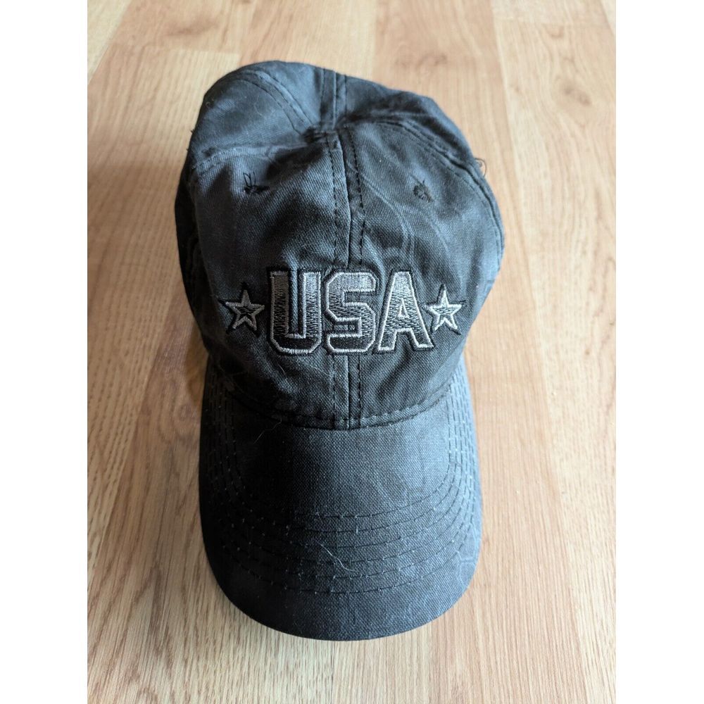 Outdoor‎ Cap Black/Grey USA Adjustable Hat